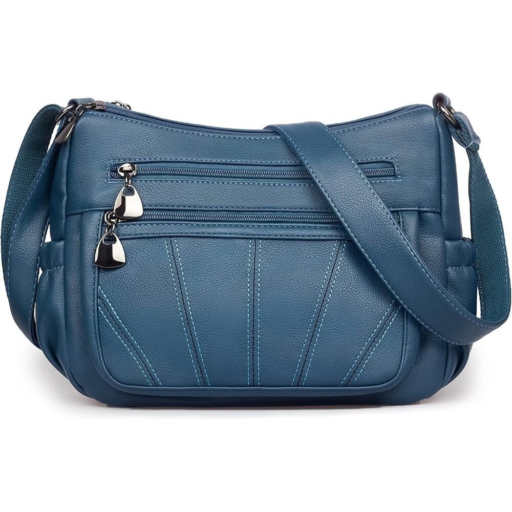 Soft Pu Leather Crossbody Shoulder Bag For Women With Top Handle And Satchel